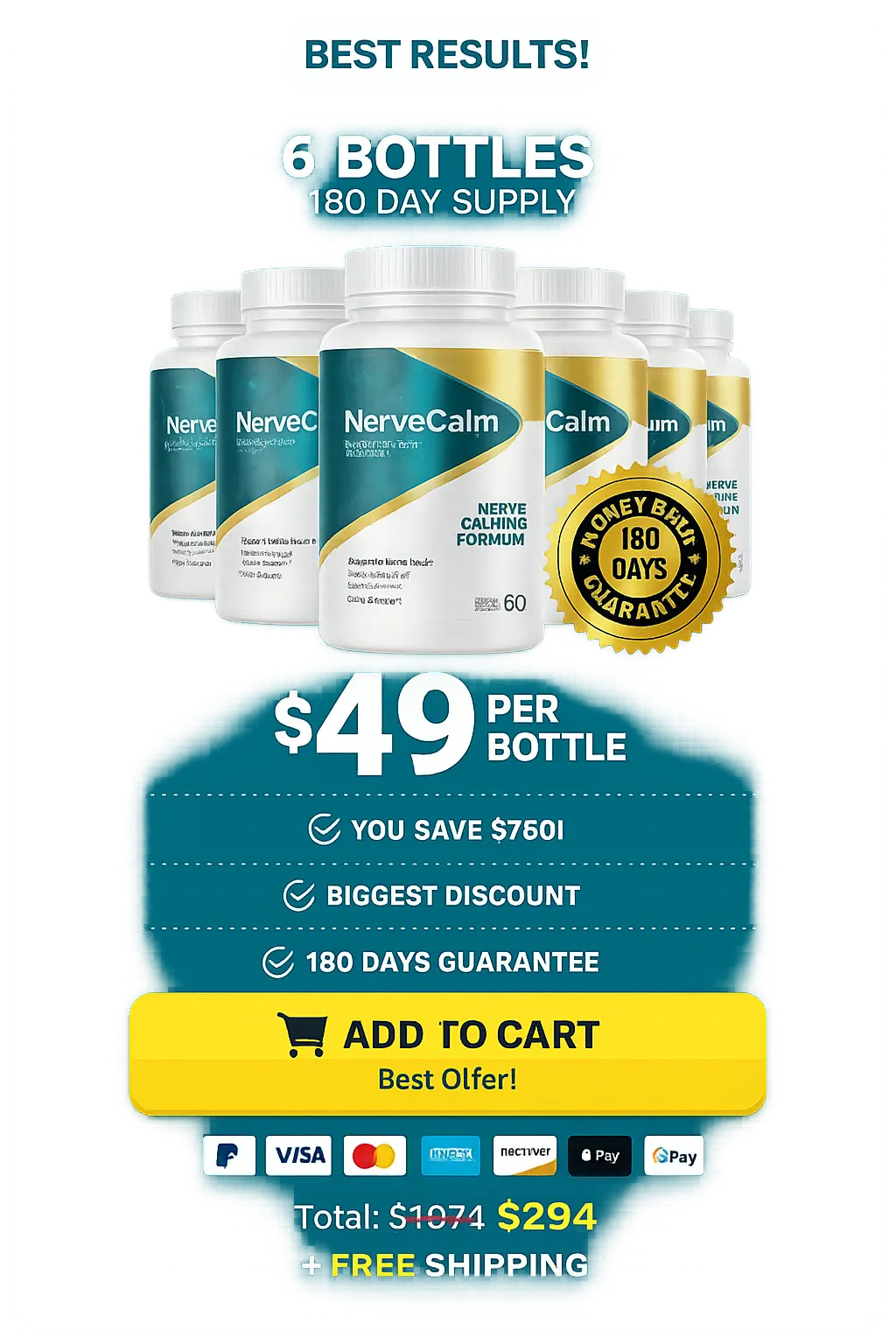 NerveCalm 6 bottles